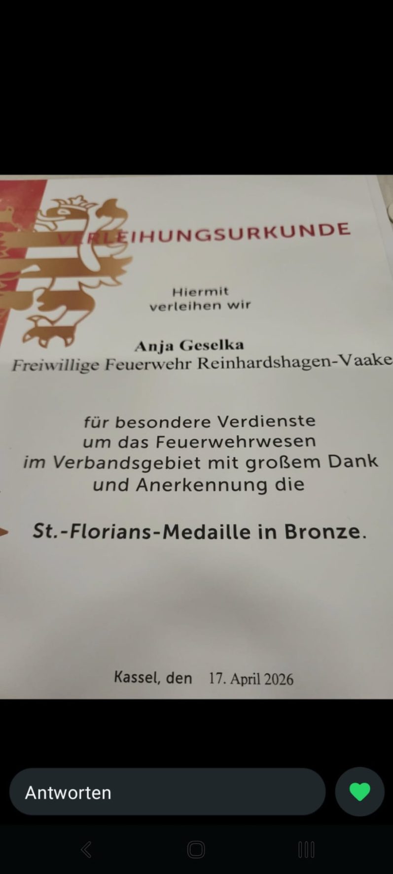Wir gratulieren Anja ganz herzlich zu dieser tollen Verleihung